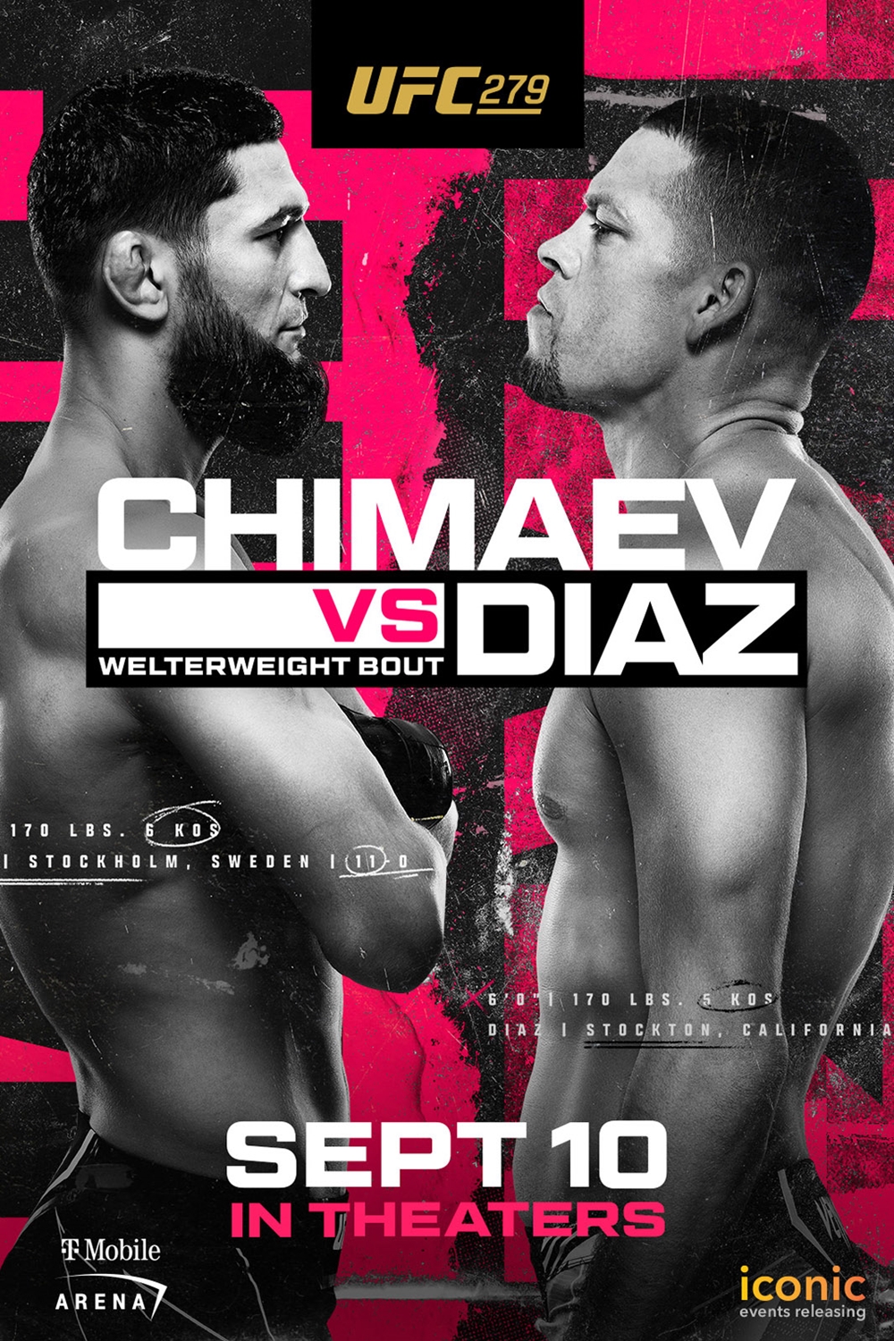 UFC 279 Chimaev vs Diaz Movie Times